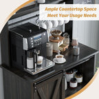 4ever2buy Farmhouse Coffee Bar Cabinet - Image 3