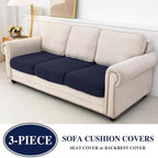 LA MEACK Couch Cushion Covers Seat Cushion Cover Stretch Couch Cover Separate - Image 2