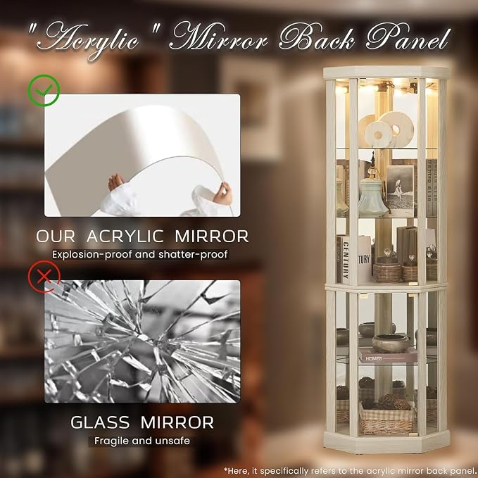 Anwick Corner Display Curio Cabinets - Image 3