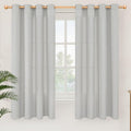 YoungsTex Grey Linen Curtains 63 Inch Length 2 Panels by YoungsTex