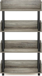 Furinno TURN-N-TUBE 4-Tier Display Shelf, Storage Shelves, Book Shelf, Open - Image 6