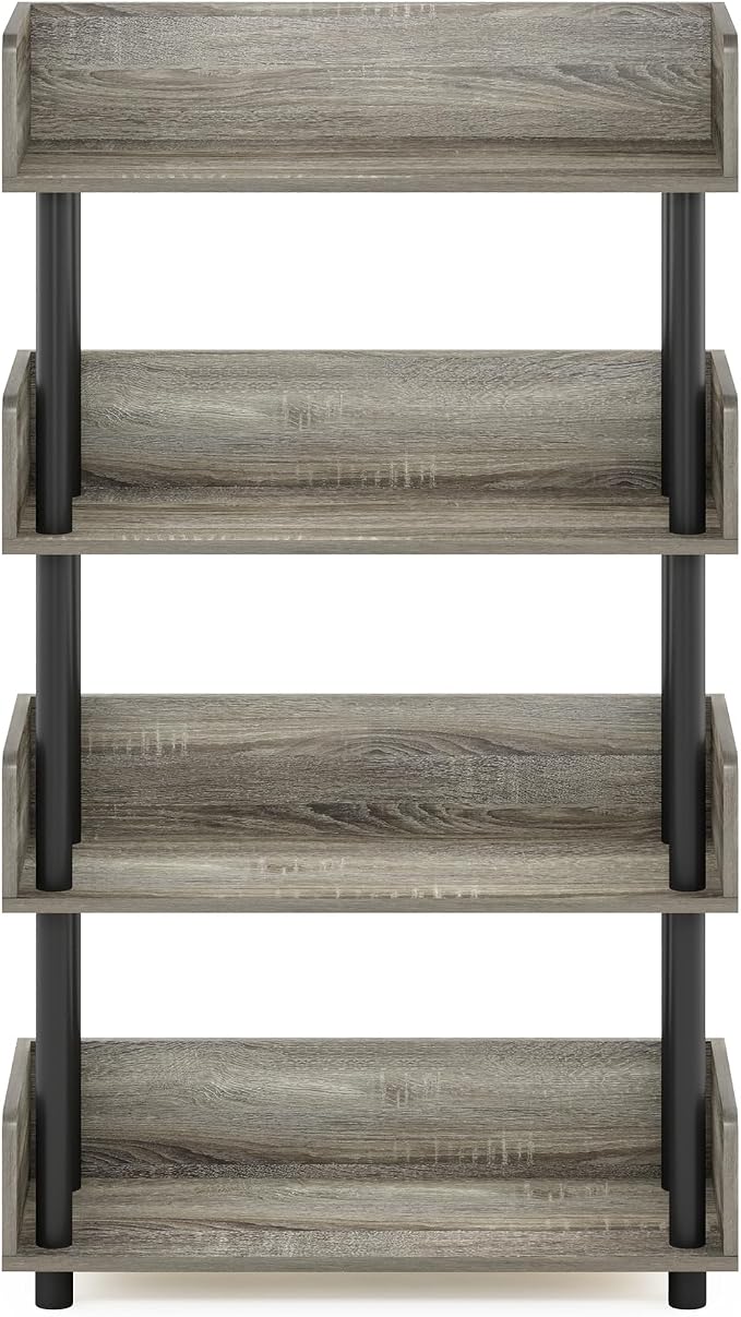 Furinno TURN-N-TUBE 4-Tier Display Shelf, Storage Shelves, Book Shelf, Open - Image 6