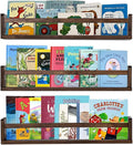 AZSKY Nursery Book Shelves 24 Inch Deep Walnut Floating Bookshelf by AZSKYMakeyourlifebetter