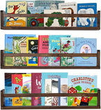 AZSKY Nursery Book Shelves 24 Inch Deep Walnut Floating Bookshelf by AZSKYMakeyourlifebetter