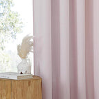 NICETOWN Blush Pink Linen Curtains - Image 3