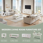 IFGET 48" Modern Coffee Table, 2-Tier Minimalist Center Table - Image 7