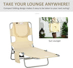 Outsunny Folding Beach Lounge Chair - Image 7