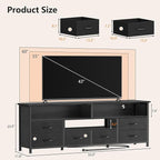 Furologee 55 Inch TV Stand, Entertainment Center - Image 3