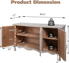 RoyalCraft Farmhouse Sideboard Buffet Cabinet - Image 2