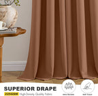 MIULEE Blackout Curtains for Bedroom 2 Panels 40 x 72 Inch Long Sun Baked | - Image 5
