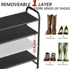 INGIORDAR Shoe Rack 4 Tier Long Storage Organizer Wide Metal Shoe Shelf - Image 5