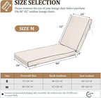 80x26x4in Lounge Cushions for Outdoor Furniture, Outdoor Lounge Chair Cushions - Image 2