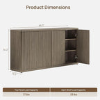 SICOTAS Buffet Cabinet with Storage Accent Sideboard with 4 Doors 66.3" Wide - Image 2