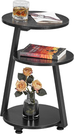 BEWISHOME Round End Table Side Table by BEWISHOME