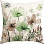 AVOIN colorlife Poppy Flowers Fall Spring Throw Pillow Cover 18x18 Inch | by AVOINcolorlife