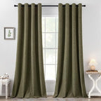 MIULEE 100% Blackout Linen Curtains by MIULEE