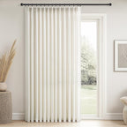 Topfinel Pinch Pleated Curtains 90 Inches Long 1 Panels Set, Natural Cream Semi by Topfinel
