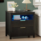 HNEBC Set of 2 Smart Farmhouse Nightstands - Image 2