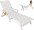 KINGYES HDPE Lounge Chair Outdoor, Patio Chaise Lounge Recliner by KINGYES