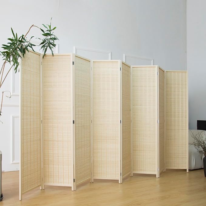 Furnnylane 8 Panel Bamboo Room Divider - Image 4