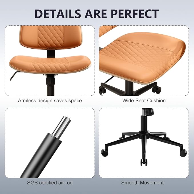Modern Armless Office Chair - Image 6