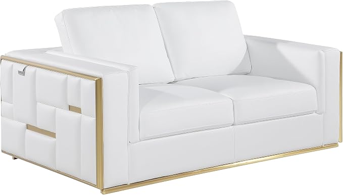 Blackjack Furniture Catania Modern Top Grain Italian Leather Sofa Set - Image 2