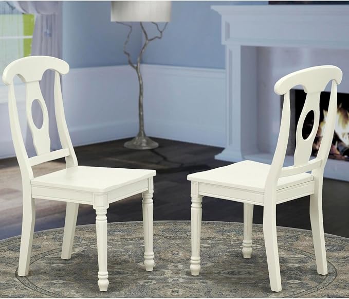East West Furniture KEC-LWH-W Kenley Dinette Chairs - Image 2
