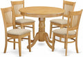 East West Furniture ANVA5-OAK-C 5 Piece Dining Room Furniture Set Includes a by EastWestFurniture