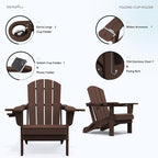 SERWALL Adirondack Chair with Cup Holders - Image 5
