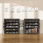 LANTEFUL Shoe Rack with Covers 5 Tier Tall Shoe Rack Organizer Large Capacity - Image 6