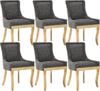 Upholstered Dining Chairs Set of 6, Modern Fabric Side Chairs by MZDOO