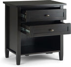 SIMPLIHOME Warm Shaker Solid Wood 24 inch Wide Transitional-Style Bedside - Image 2