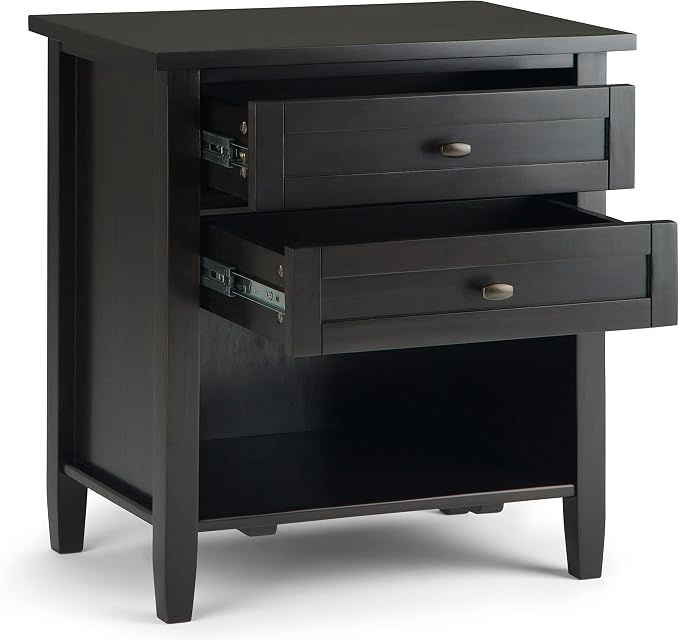 SIMPLIHOME Warm Shaker Solid Wood 24 inch Wide Transitional-Style Bedside - Image 2