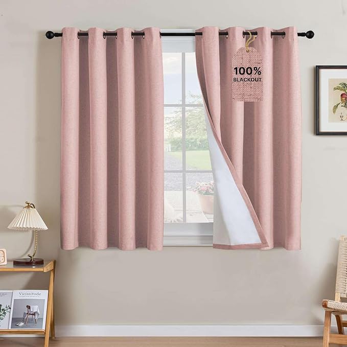 H.VERSAILTEX Linen Curtains 100% Blackout Curtains by HVERSAILTEX