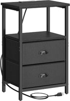 sthmec Nightstand with Charging Station, LED Night Stand Set 2, Bedside Table - Image 8