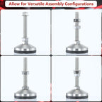 Heavy Duty 3000 lb Capacity Stainless Steel Adjustable Leveling Feet - Image 4