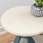 Powell Round Top Shanice Oar Coastal Blue and White Side Table - Image 4