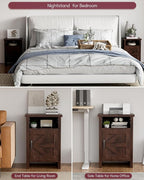 YESHOMY Farmhouse Modern Nightstand - Image 8