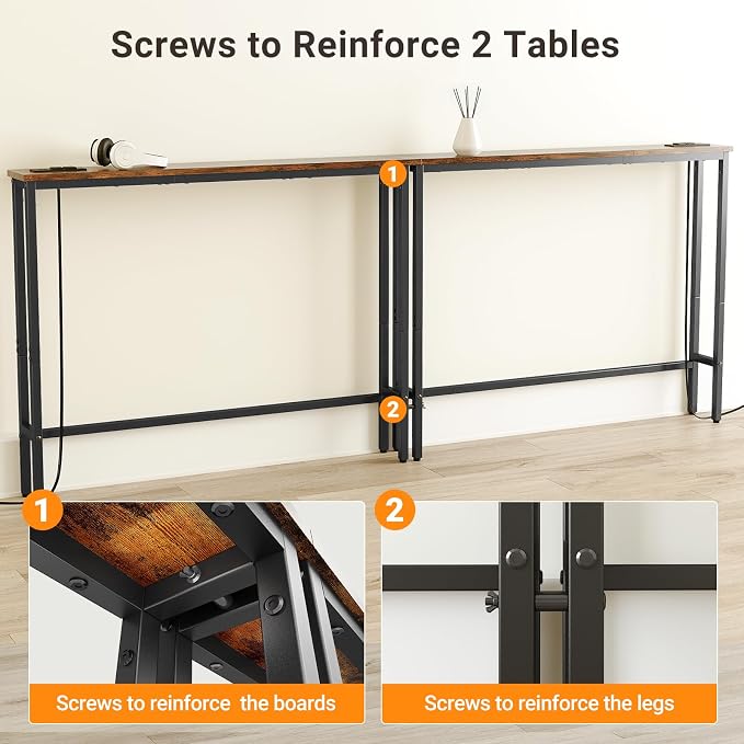 ELYKEN 47.2" Narrow Console Sofa Table - Image 6