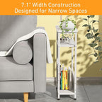 THUMEYE 7.1" Narrow Side Table for Small Spaces, 3 Tier Small End Table - Image 5
