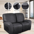 ANARACHON Loveseat Recliner Cover Leather Look Recliner Loveseat Covers - Image 5
