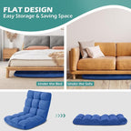 Folding Floor Gaming Chair 14-Poistion Cushioned Adjustable Floor Lazy Sofa - Image 7