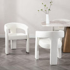 BESTANO Set of 2 Modern PU Leather Upholstered Dining Chairs - Image 4