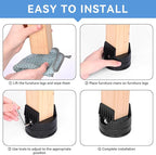 4 Pack Heavy Duty Bed Risers - Image 6
