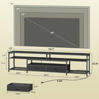 Huuger 79 Inch TV Stand for 85, 90 Inch TV, Entertainment Center - Image 6