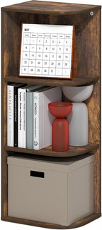 Furinno PASIR Book Shelf, 3-Tier Corner Bookshelf by Furinno-FitsYourSpaceFitsYourBudget