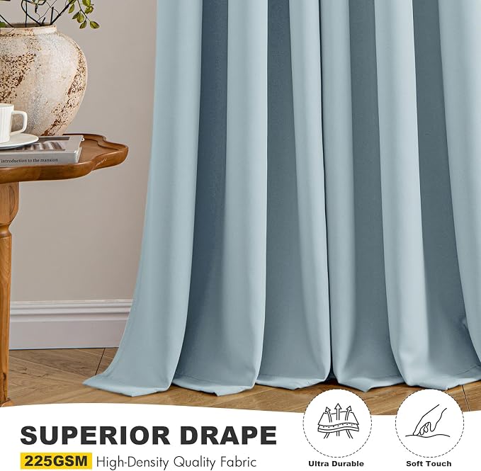 MIULEE Blackout Curtains for Bedroom 2 Panels 40 x 72 Inch Long Slate Blue | - Image 5