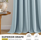 MIULEE Blackout Curtains for Bedroom 2 Panels 40 x 63 Inch Long Slate Blue | - Image 5