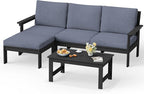 SERWALL Outdoor Sectional Sofa Set, 5-piece Outdoor Modula Couch Set by SERWALL