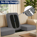 Smiry Waterproof Patio Cushion Covers, Stretch Outdoor Furniture Covers | Couch - Image 4
